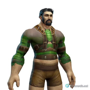 Elunarian Vest worn by a human male, rendered from the Forever client