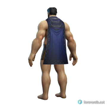 Renegade Cloak worn by a human male, rendered from the Forever client