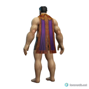 Bonecaster's Cape worn by a human male, rendered from the Forever client