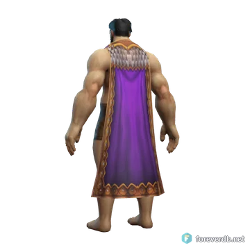 Lord's Cape worn by a human male, rendered from the Forever client