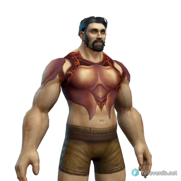 Commander's Armor worn by a human male, rendered from the Forever client