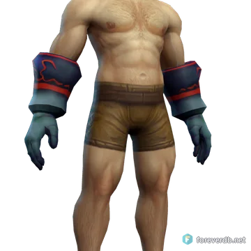 Imbued Plate Gauntlets worn by a human male, rendered from the Forever client