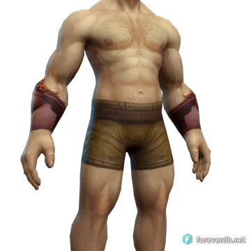 Commander's Vambraces worn by a human male, rendered from the Forever client