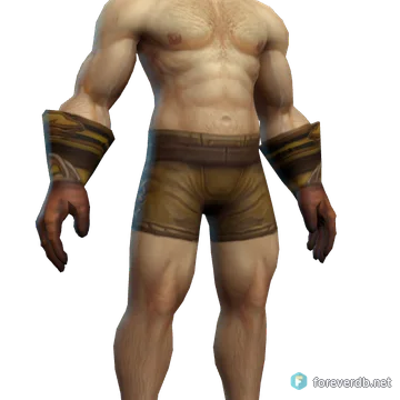 Blight Leather Gloves worn by a human male, rendered from the Forever client