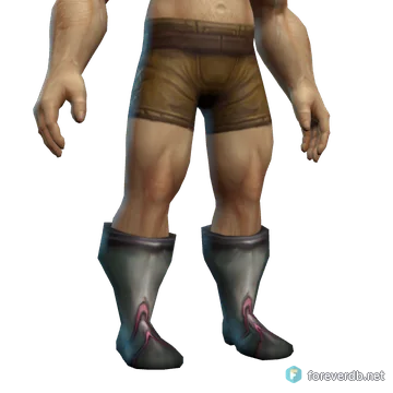 Saltstone Sabatons worn by a human male, rendered from the Forever client