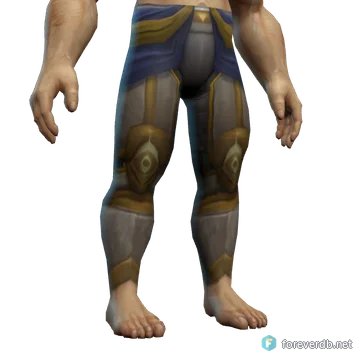PVP Plate Legplates Alliance worn by a human male, rendered from the Forever client
