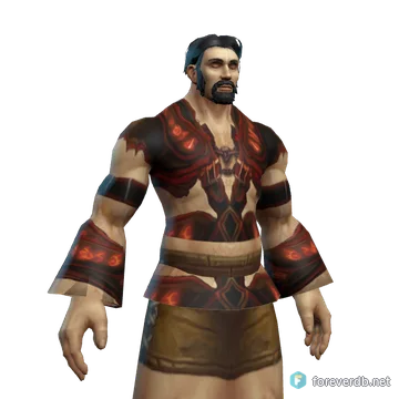 PVP Cloth Robe Horde worn by a human male, rendered from the Forever client