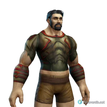 Tyrant's Chestpiece worn by a human male, rendered from the Forever client