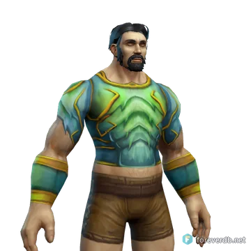 Jade Breastplate worn by a human male, rendered from the Forever client