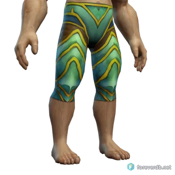 Jade Legplates worn by a human male, rendered from the Forever client