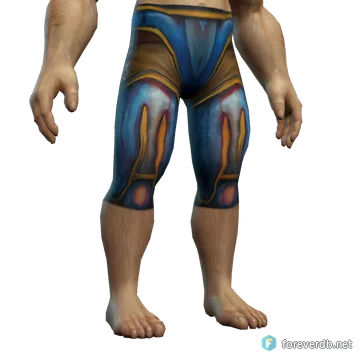Vanguard Legplates worn by a human male, rendered from the Forever client