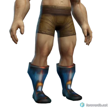 Vanguard Sabatons worn by a human male, rendered from the Forever client