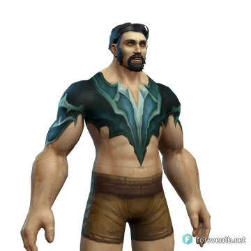 Warleader's Breastplate worn by a human male, rendered from the Forever client