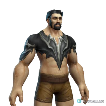 Onyxia Scale Breastplate worn by a human male, rendered from the Forever client