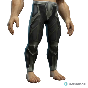 Leotardos de escamas de dragón negro, renderizado con el cliente de Forever