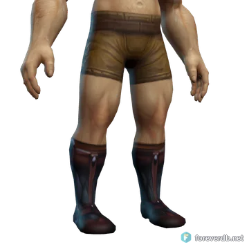 Battle Chain Boots worn by a human male, rendered from the Forever client