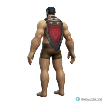 War Paint Cloak worn by a human male, rendered from the Forever client