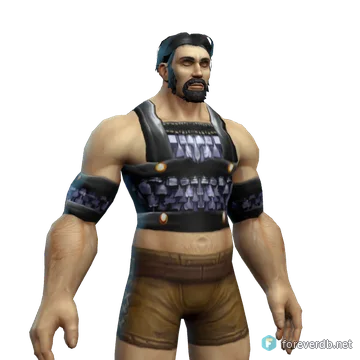 Spiked Chain Breastplate worn by a human male, rendered from the Forever client