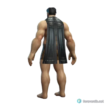 Spiked Chain Cloak worn by a human male, rendered from the Forever client