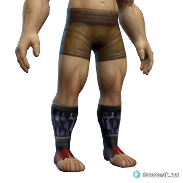 Spiked Chain Slippers worn by a human male, rendered from the Forever client