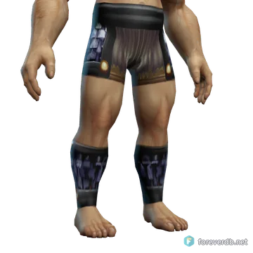 Spiked Chain Leggings worn by a human male, rendered from the Forever client