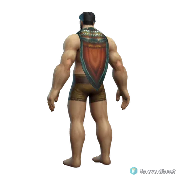 Grunt's Cape worn by a human male, rendered from the Forever client