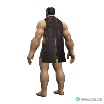 Hulking Cloak worn by a human male, rendered from the Forever client