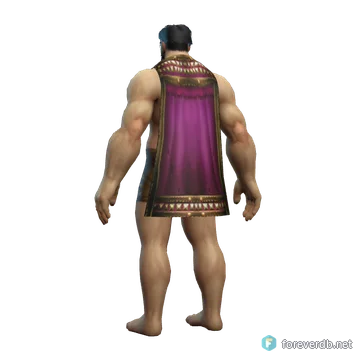 Enduring Cape worn by a human male, rendered from the Forever client