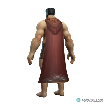 Sergeant Major's Cape worn by a human male, rendered from the Forever client