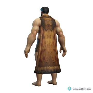 Sergeant's Cloak worn by a human male, rendered from the Forever client