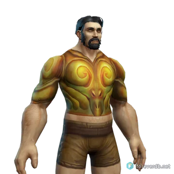 Sparkleshell Breastplate worn by a human male, rendered from the Forever client