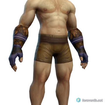 Gryphon Mail Gauntlets worn by a human male, rendered from the Forever client