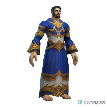 Knight-Captain's Silk Tunic worn by a human male, rendered from the Forever client