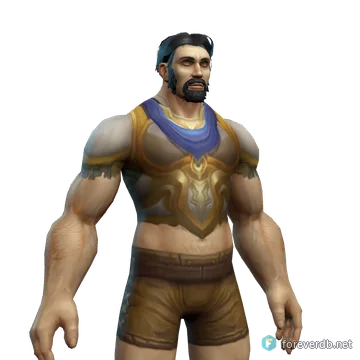 Knight-Captain's Plate Chestguard worn by a human male, rendered from the Forever client