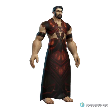 Legionnaire's Dreadweave Robe worn by a human male, rendered from the Forever client