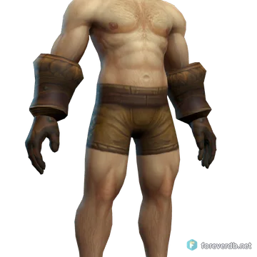 Blood Guard's Dragonhide Grips worn by a human male, rendered from the Forever client