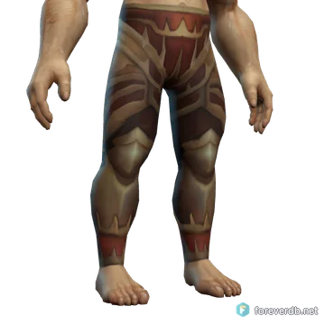 Legionnaire's Plate Legguards worn by a human male, rendered from the Forever client
