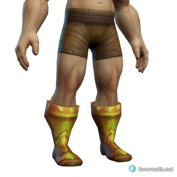 Triumphant Sabatons worn by a human male, rendered from the Forever client