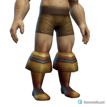 Templar Boots worn by a human male, rendered from the Forever client