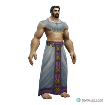 Juju Hex Robes worn by a human male, rendered from the Forever client