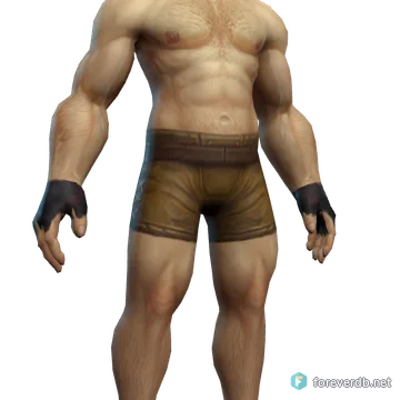 Prospector's Mitts worn by a human male, rendered from the Forever client