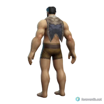 Prospector's Cloak worn by a human male, rendered from the Forever client