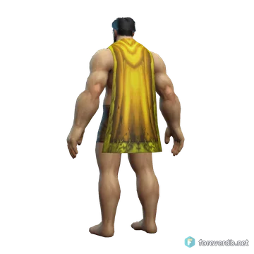 Bright Cloak worn by a human male, rendered from the Forever client