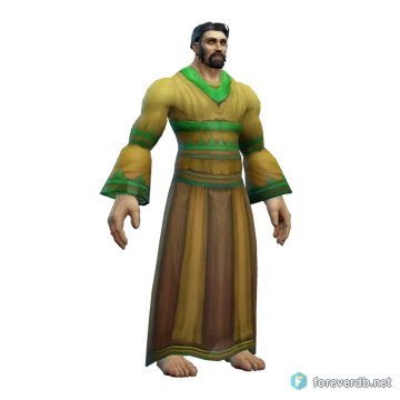 Bright Robe worn by a human male, rendered from the Forever client