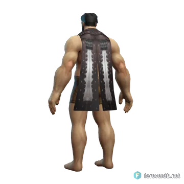 Potent Cape worn by a human male, rendered from the Forever client