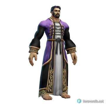 High Councillor's Robe worn by a human male, rendered from the Forever client