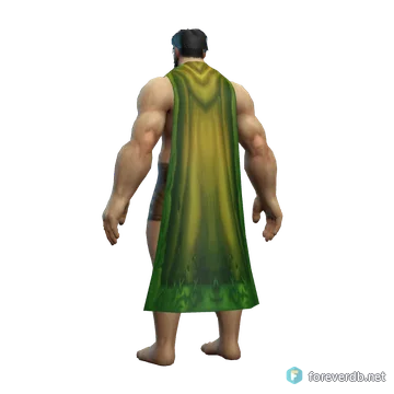 Ivycloth Cloak worn by a human male, rendered from the Forever client