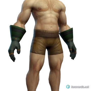 Ivycloth Gloves worn by a human male, rendered from the Forever client
