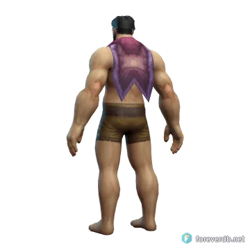 Scaled Cloak worn by a human male, rendered from the Forever client