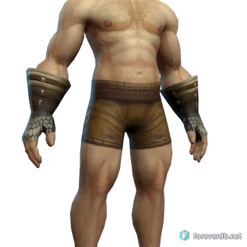 Banded Gauntlets worn by a human male, rendered from the Forever client